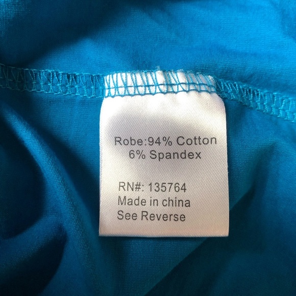 BROBE Post Surgery Recovery Robe Size Medium Blue Tie Front Super Soft - Picture 9 of 9